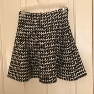 Black and white skirt.